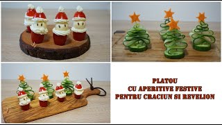 Platou cu aperitive festive de Craciun [upl. by Alikat876]