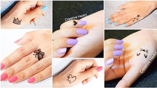 Cute Mehndi Tattoos❤️  6 Different types of Mehndi Tattoo Designs for Beginners [upl. by Isadore]