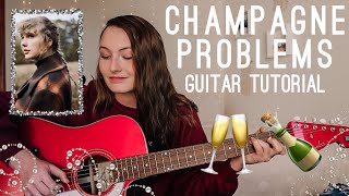 Champagne Problems Guitar Tutorial Beginner Taylor Swift evermore  Nena Shelby [upl. by Annotahs]