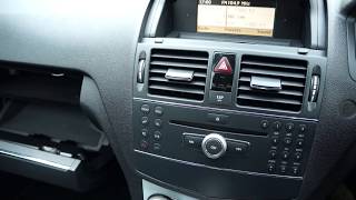 HOW TO SELECT AUX INPUT ON MERCEDES C CLASS W204 PRE FACELIFT BY MERCLAND [upl. by Enitnemelc747]