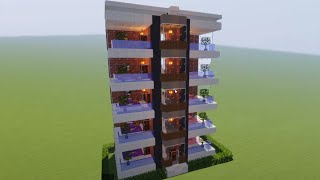 Minecraft Modern Apartman Yapımı 🏠 [upl. by Enomis]