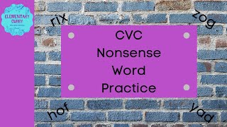 CVC Nonsense Word Practice 1 with music AcadienceDibels NWF [upl. by Etnoj]