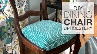 How to Reupholster Dining Chairs  DIY Tutorial [upl. by Gearard656]