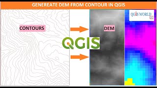 Generate DEM from contours in QGIS [upl. by Earle]