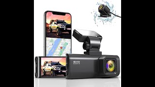 RedTiger Dual Dash Cam GPS Front 4K  Rear 1080P  UNBOXING  Install  Complete Setup Walkthrough [upl. by Gurolinick]