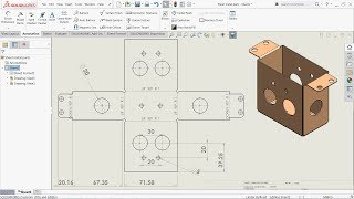 Solidworks Tutorial Sheet metal drawings [upl. by Anoblav937]