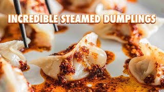 How To Make Steamed Dumplings Completely From Scratch [upl. by Nagn239]