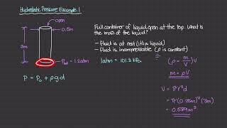 Hydrostatic Pressure Example 1 Physics of Fluid Mechanics 12 [upl. by Anehsat80]