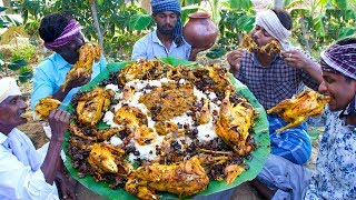 FULL CHICKEN EATING  Full Country Chicken Cooking and Eating in Village  Healthy Village Food [upl. by Sherlocke]