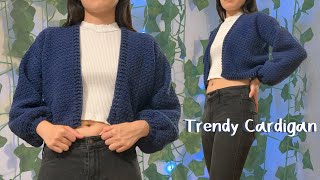 Trendy Crochet Cardigan Tutorial [upl. by Fauman325]