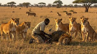 He Freed a Lion from Barbed Wire What the Lions Do Next Will Leave You Speechless [upl. by Beverlee]