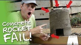 Concrete amp Perlite Rocket Stove FAIL  What Went Wrong [upl. by Nelleh]