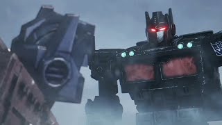 Optimus Prime VS Nemesis Prime  Transformers War For Cybertron  Kingdom [upl. by Maxie]