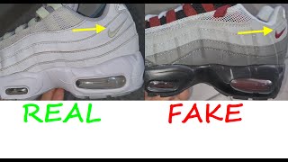 Nike Air Max 95 real vs fake review How to spot counterfeit Nike Airmax 95 sneakers [upl. by Chrotoem]