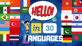 How To Say Hello in 30 Different Languages [upl. by Ailekahs]