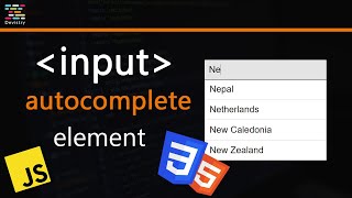 Autocomplete input dropdown  HTML CSS JS [upl. by Thibaud]