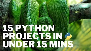 15 Python Projects in Under 15 Minutes Code Included [upl. by Blanka654]