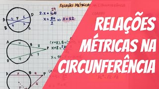 Relações Métricas na Circunferência COMPLETO [upl. by Llamaj]