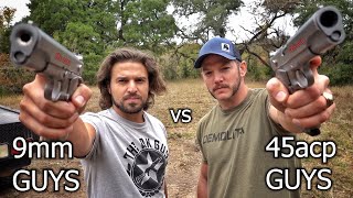 9mm Guys vs 45acp Guys [upl. by Ayidan]