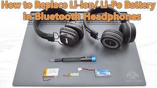 How to ReplaceUpgrade Liion Battery in any Bluetooth Headphones [upl. by Atteval641]