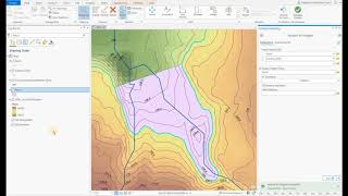 Estimating pond storage volumes using contours [upl. by Yelssew]