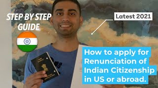 HOW TO Renounce Indian Citizenship VFS Global process  Latest 2023  Step by step guide [upl. by Aitetel]