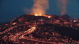 Closeup timelapse July 2nd 2021 Geldingadalir Volcano Iceland [upl. by Jim]