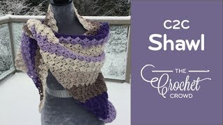 Easy Crochet Corner to Corner Shawl Pattern [upl. by Portland]