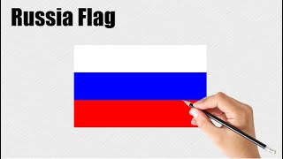 Russian Flag Drawing for kids  Russian [upl. by Cartan512]