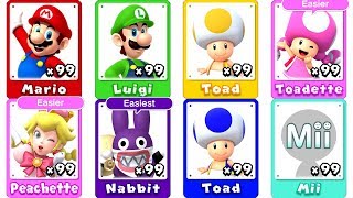 New Super Mario Bros U Deluxe  All Characters [upl. by Margit]