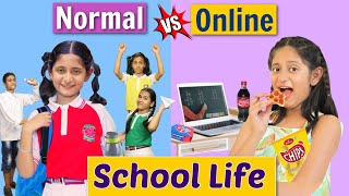 SCHOOL LIFE  Back To School vs Online  MyMissAnand [upl. by Attela]