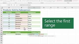 How to use the SUMIFS function in Microsoft Excel [upl. by Nadya]