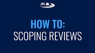 Steps for scoping reviews [upl. by Lear]