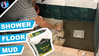 how to install shower mud floor  Sakrete Sand Mix [upl. by Adriel164]