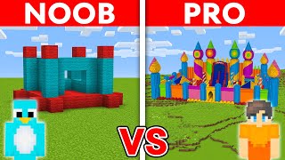 NOOB vs PRO BOUNCE HOUSE Build Challenge in Minecraft [upl. by Monro594]