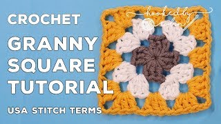 How to Crochet a Granny Square for ABSOLUTE BEGINNERS [upl. by Gnahk]