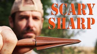 How to get two blade broadheads razor sharp  sharpening tips [upl. by Yruama826]