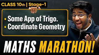 Class 10th Maths Maha Marathon  Some App of Trigonometry amp Coord Geometry 🔥  Shobhit Nirwan [upl. by Cesya]