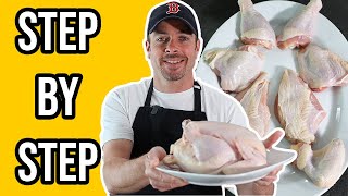 How To Cut A Whole Chicken  8 Pieces [upl. by Aro]