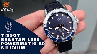 UNBOXING 2020 TISSOT SEASTAR 1000 POWERMATIC 80 SILICIUM T1204071704101 [upl. by Ileana]