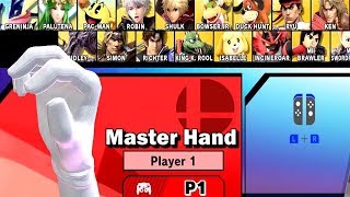 Super Smash Bros Ultimate Play As Master Hand  Boss Character  World Of Light Gameplay [upl. by Yreme960]