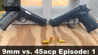 9mm vs 45 acp Cinder Block Penetration Test [upl. by Natala]