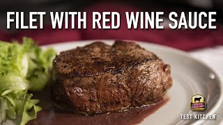 Filet Mignon with Red Wine Reduction Sauce Recipe [upl. by Yensehc]