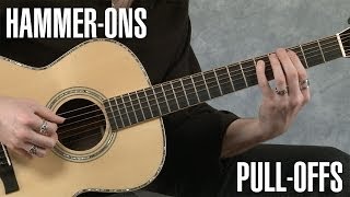 HammerOns and PullOffs Guitar Lesson [upl. by Ecraep963]