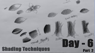 4 Basic Shading Techniques YOU MUST KNOW  Day 6 Part  1  Basics of Pencil Shading [upl. by Sitto]