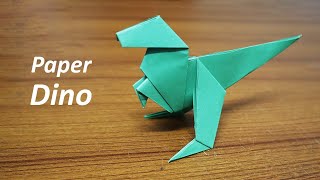 How To Make an Easy Origami Dinosaur  Paper Dino [upl. by Anaugal]