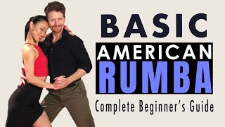 BASIC American RUMBA Top 10 Steps amp Routine  Dance Tutorial [upl. by Niraj910]