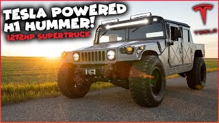 Tesla Powered Hummer H1 EV  The Ultimate Off Roader [upl. by Adnima]