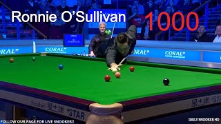 Ronnie O’Sullivan 1000’th century  FULL Frame  HD 1080P [upl. by Minabe]