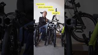 Brompton T Line weight comparison [upl. by Ettenyl938]